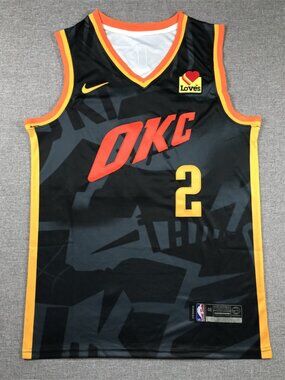 Oklahoma City Thunder #2 Blue/Orange Basketball Jersey - SGA